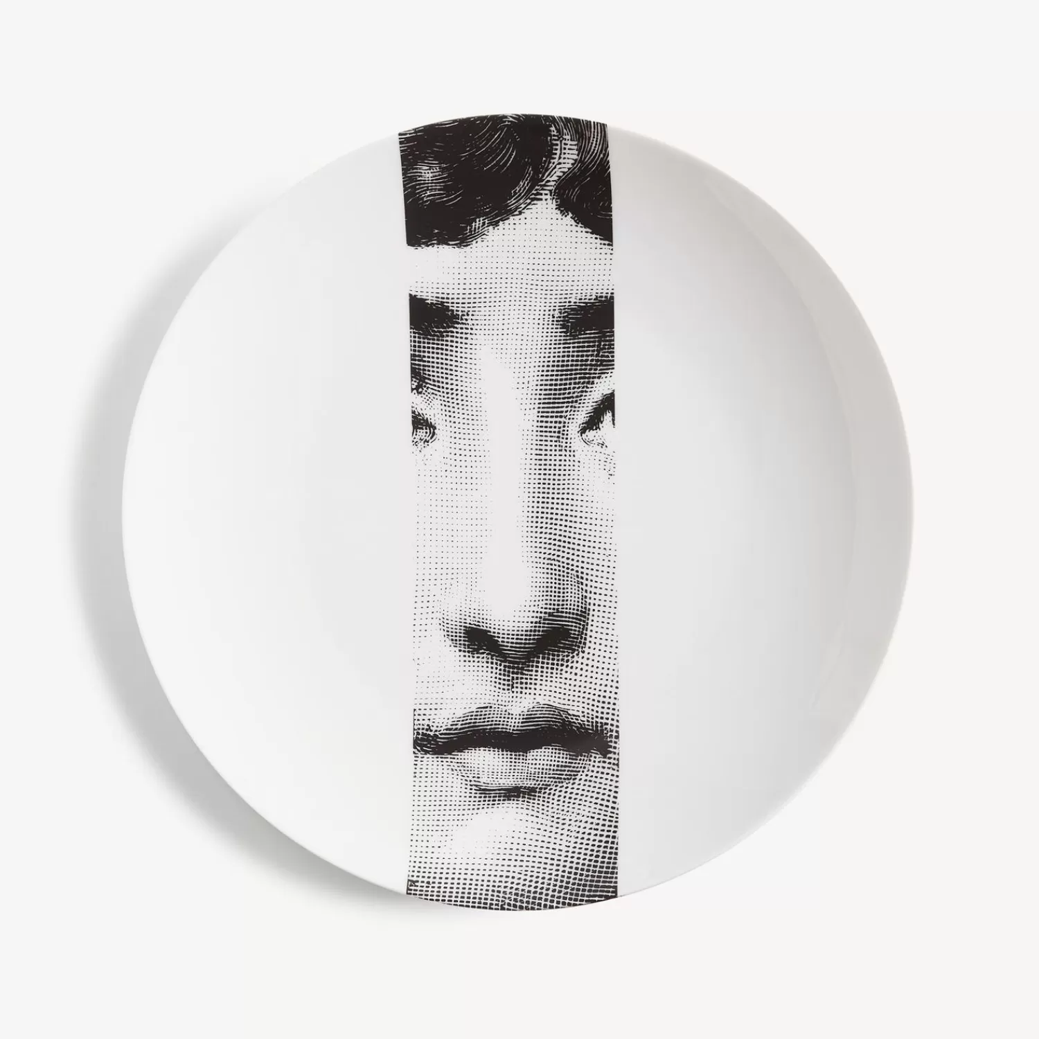 Fragment<Fornasetti Wall Plate Tema E Variazioni N.33 White/Black