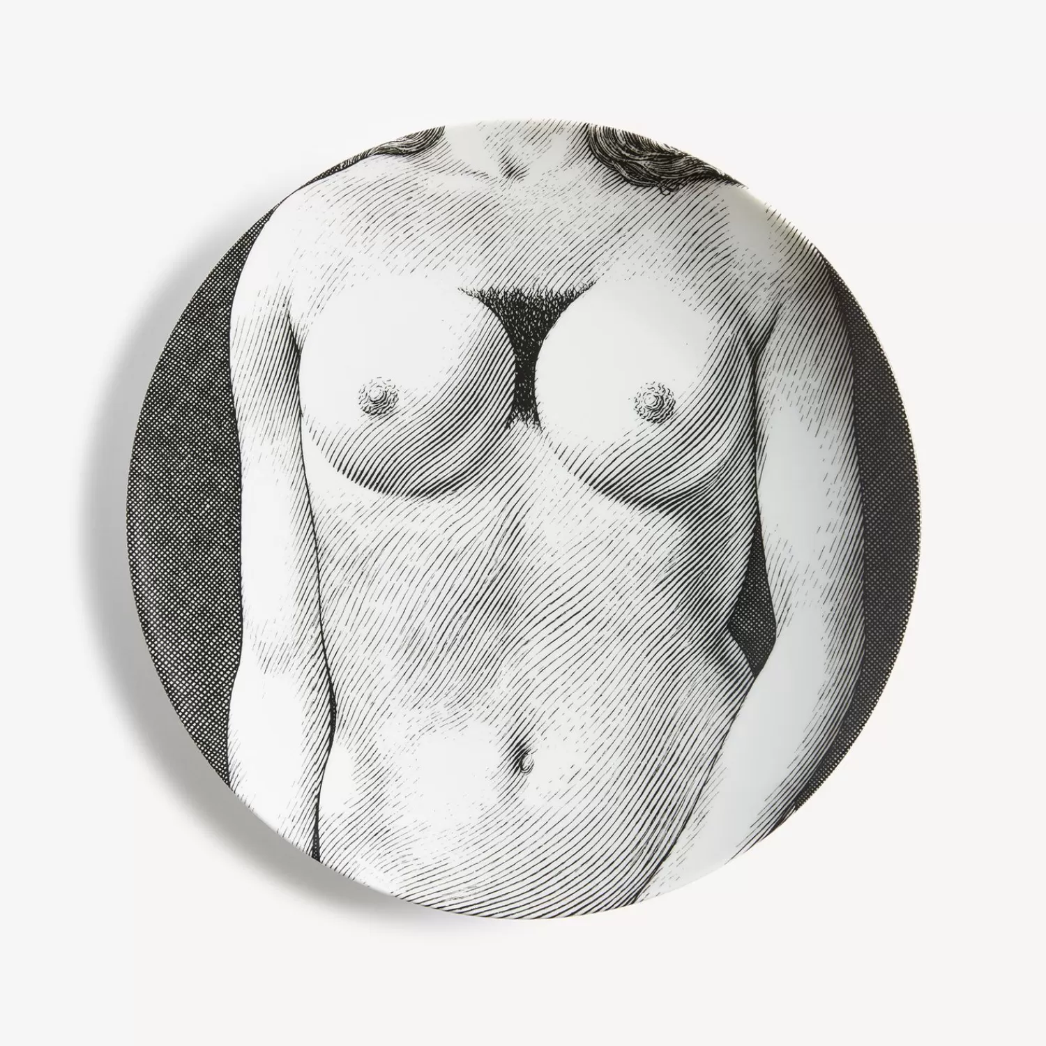 Anatomical Drawings<Fornasetti Wall Plate Tema E Variazioni N.340 White/Black