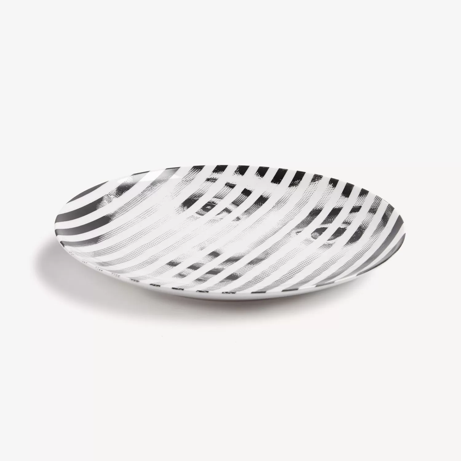 Fragment<Fornasetti Wall Plate Tema E Variazioni N.34 White/Black