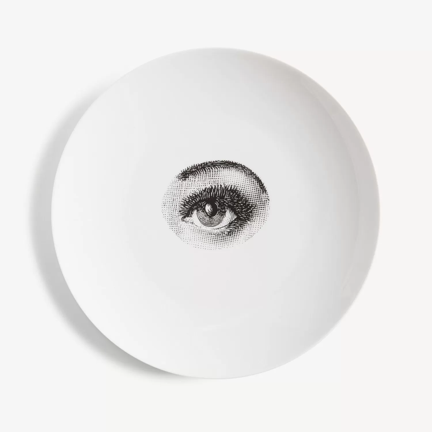 Occhi<Fornasetti Wall Plate Tema E Variazioni N.35 White/Black