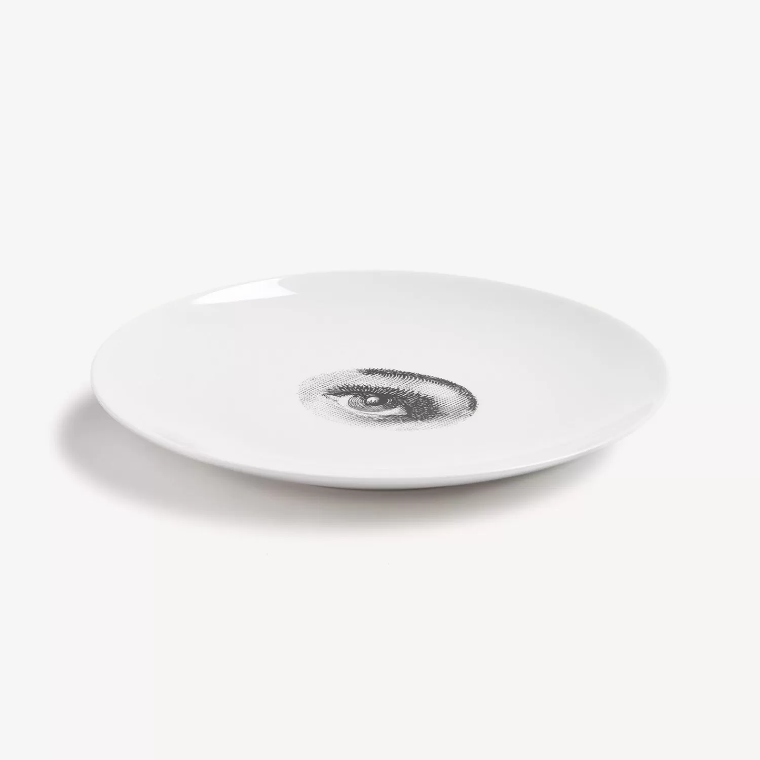 Occhi<Fornasetti Wall Plate Tema E Variazioni N.35 White/Black