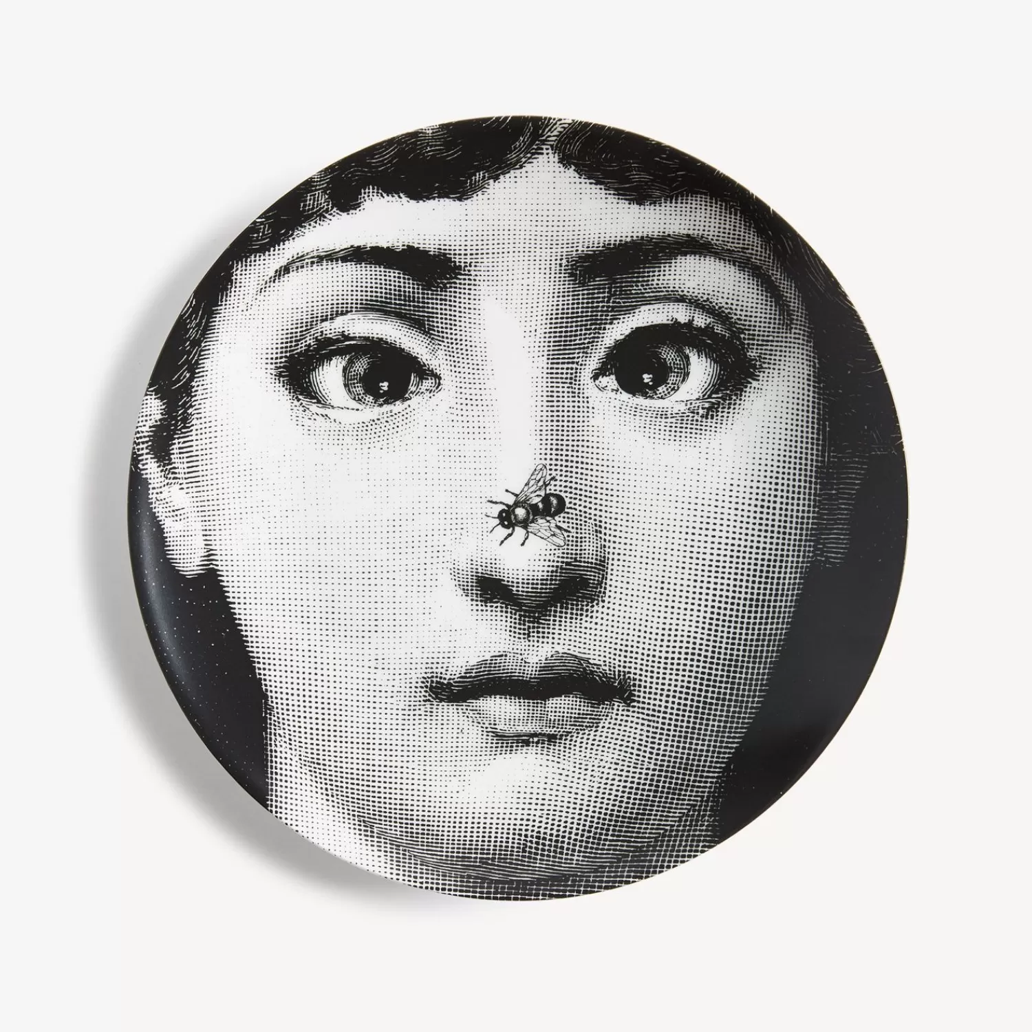Animals<Fornasetti Wall Plate Tema E Variazioni N.363 White/Black