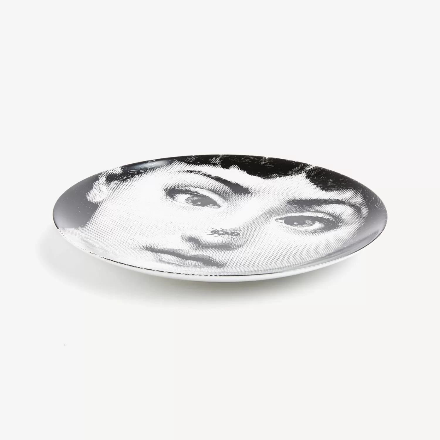 Animals<Fornasetti Wall Plate Tema E Variazioni N.363 White/Black