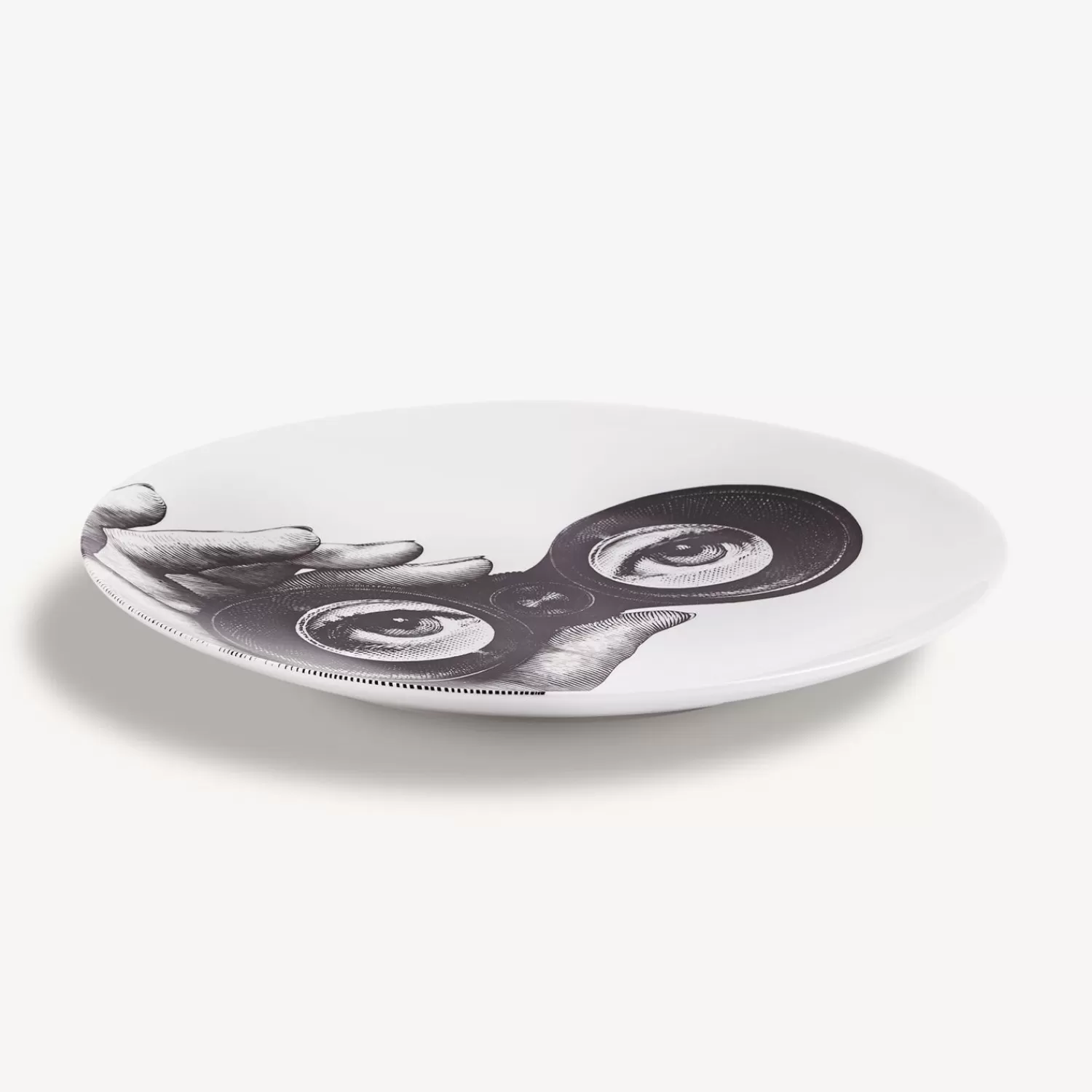 Surrealism<Fornasetti Wall Plate Tema E Variazioni N.371 White/Black