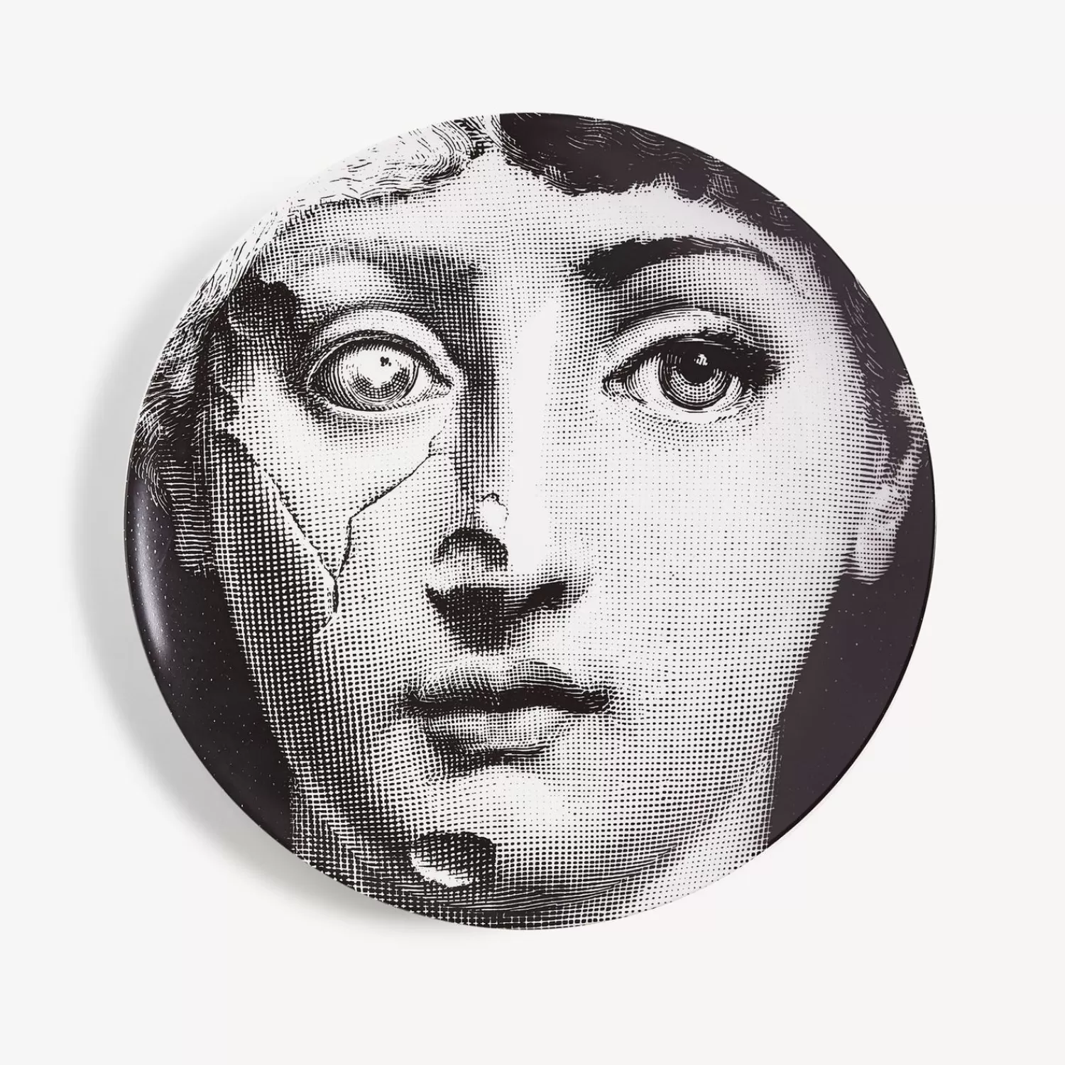 Antiquity<Fornasetti Wall Plate Tema E Variazioni N.378 White/Black
