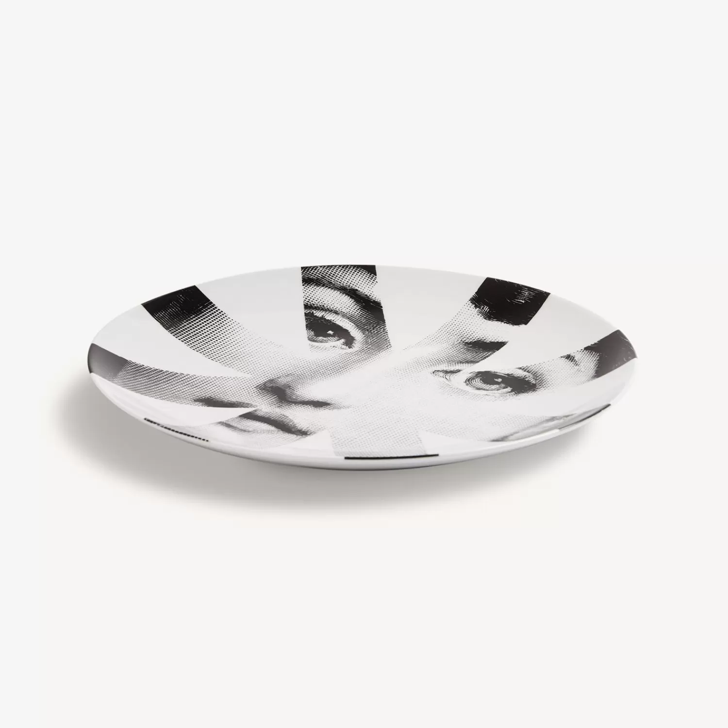 Fragment<Fornasetti Wall Plate Tema E Variazioni N.48 White/Black