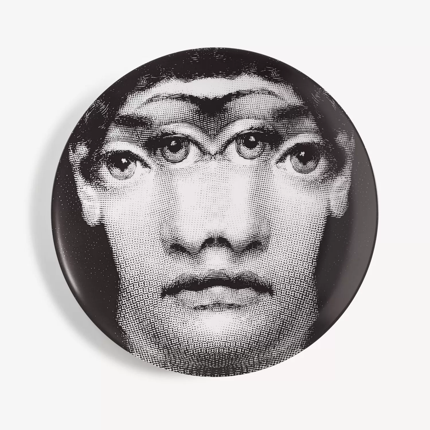 Surrealism<Fornasetti Wall Plate Tema E Variazioni N.79 White/Black
