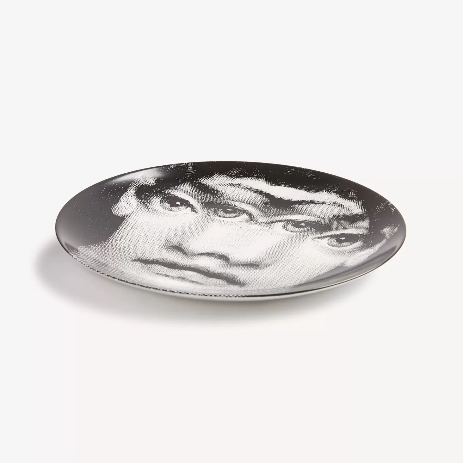 Surrealism<Fornasetti Wall Plate Tema E Variazioni N.79 White/Black