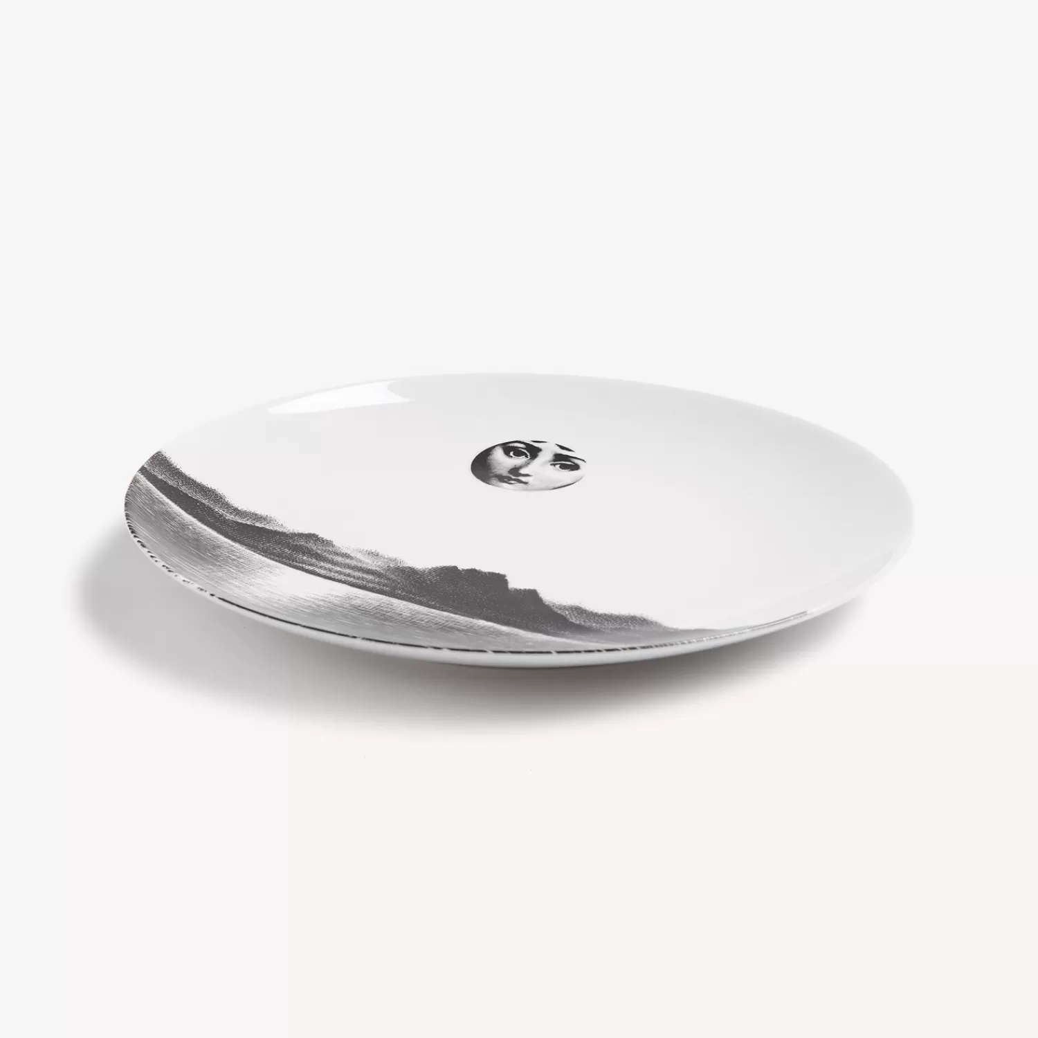 Soli<Fornasetti Wall Plate Tema E Variazioni N.85 White/Black