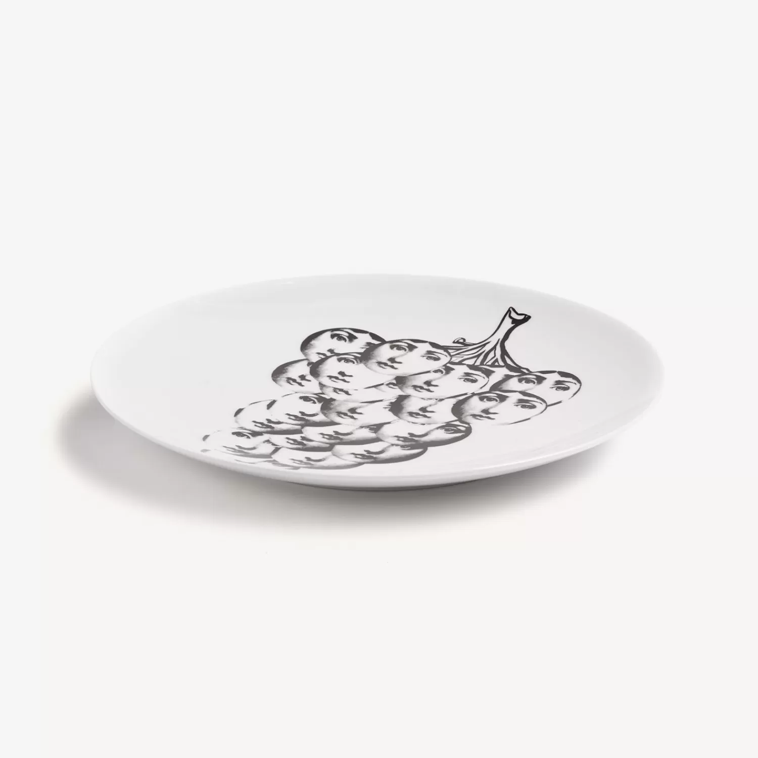 Fruit<Fornasetti Wall Plate Tema E Variazioni N. 53 White/Black