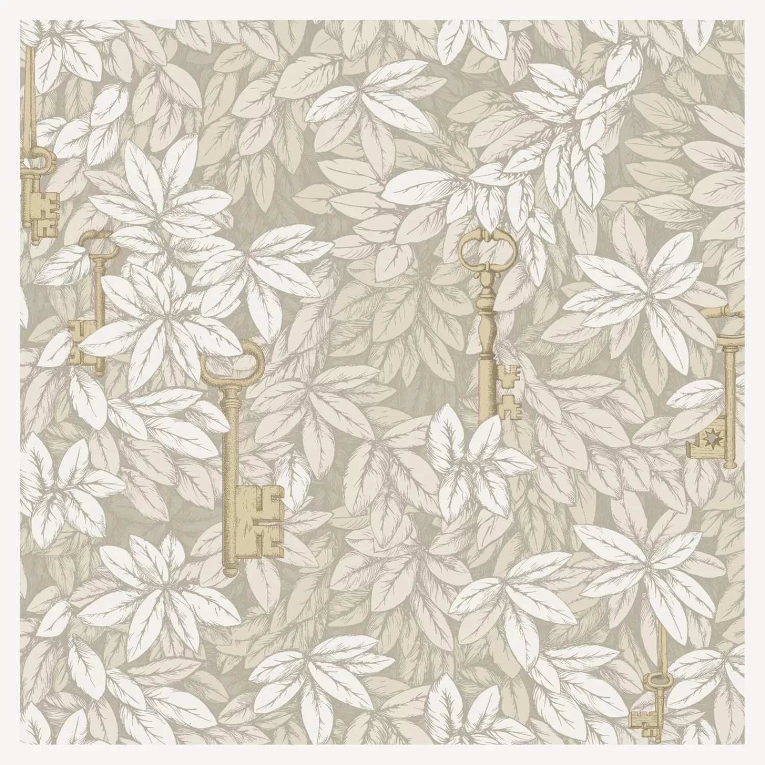 Wallpaper<Fornasetti Wallpaper Chiavi Segrete Stone And Gold