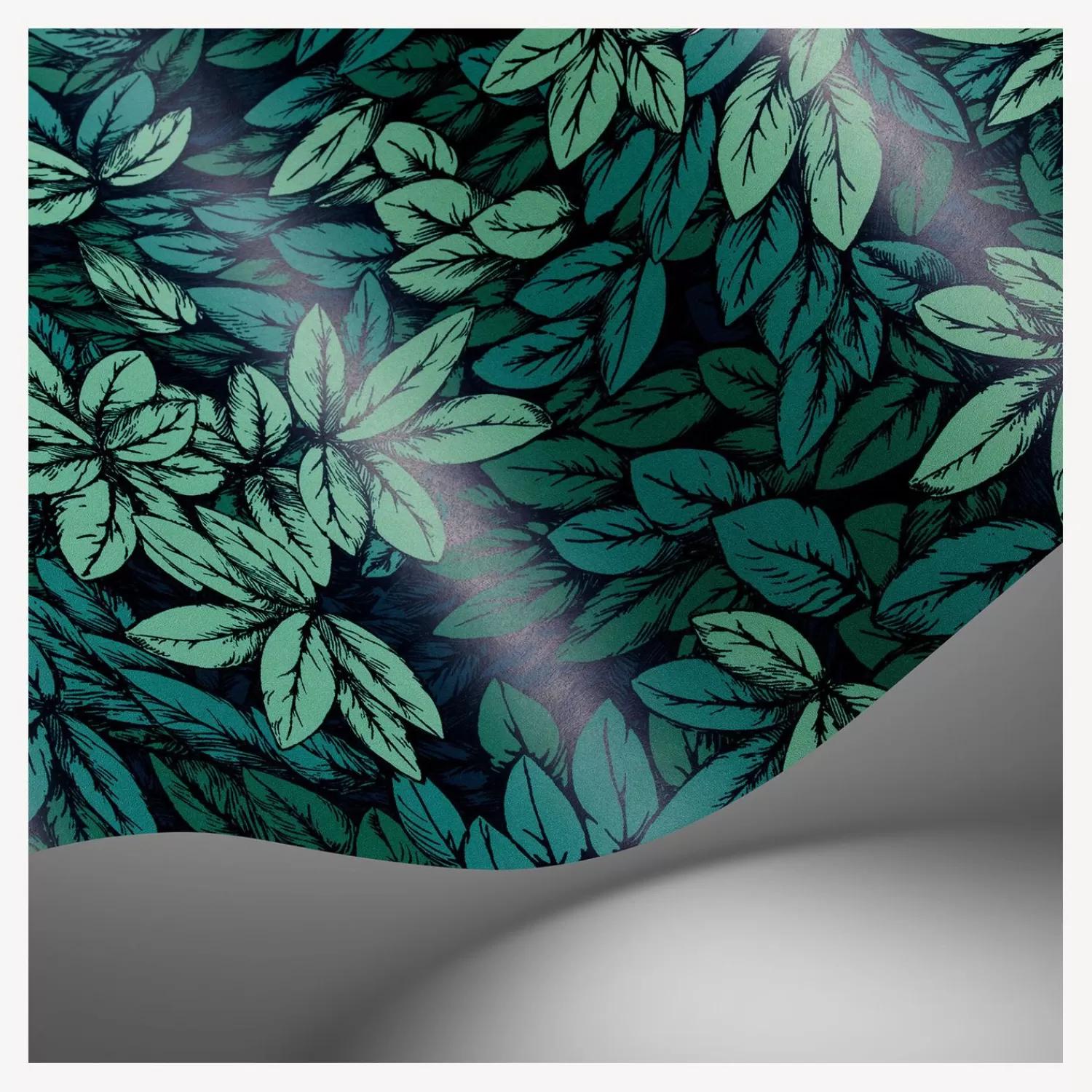 Wallpaper<Fornasetti Wallpaper Foglie E Civette Viridian