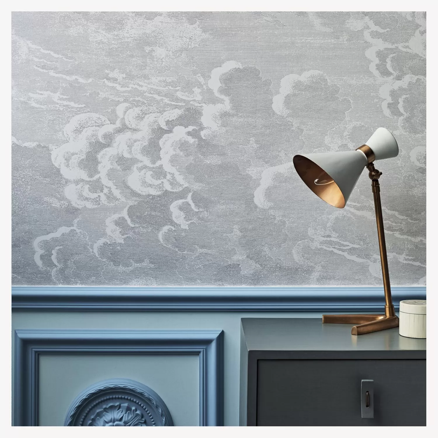 Wallpaper<Fornasetti Wallpaper Nuvolette (2-Roll Set) Soot And Snow