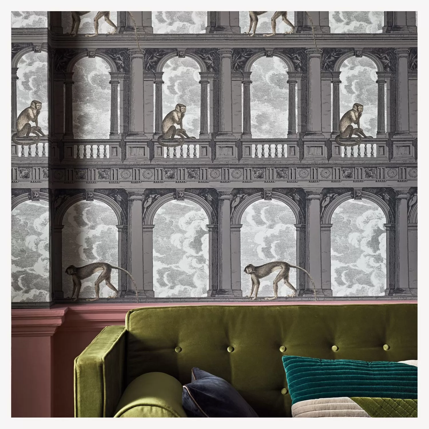 Wallpaper<Fornasetti Wallpaper Procuratie Con Vista Soot And Snow