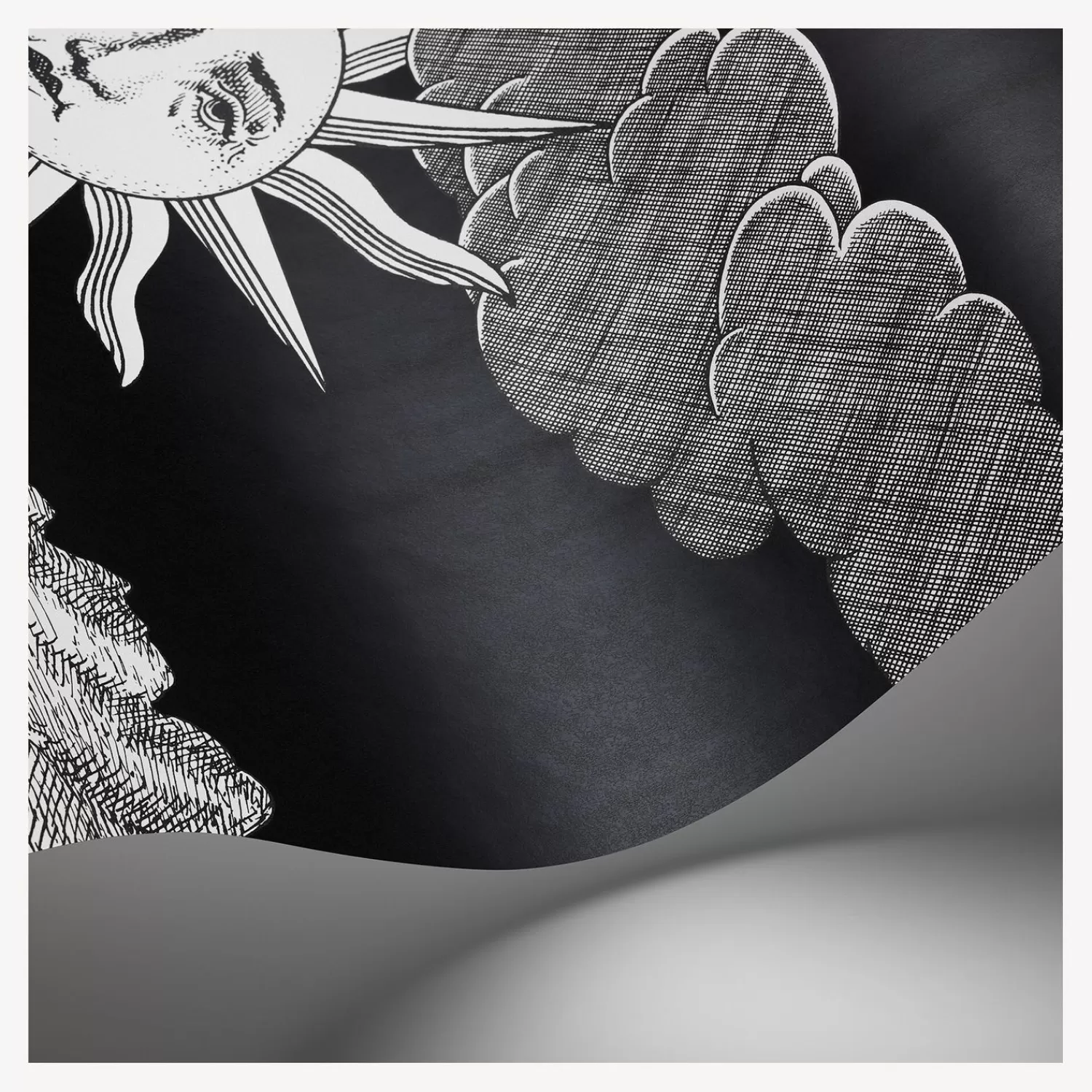 Wallpaper<Fornasetti Wallpaper Vista Mediterranea Charcoal Sky